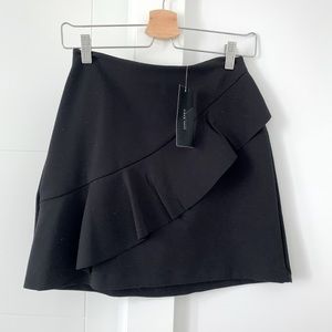 NWT Zara black frill skirt XS